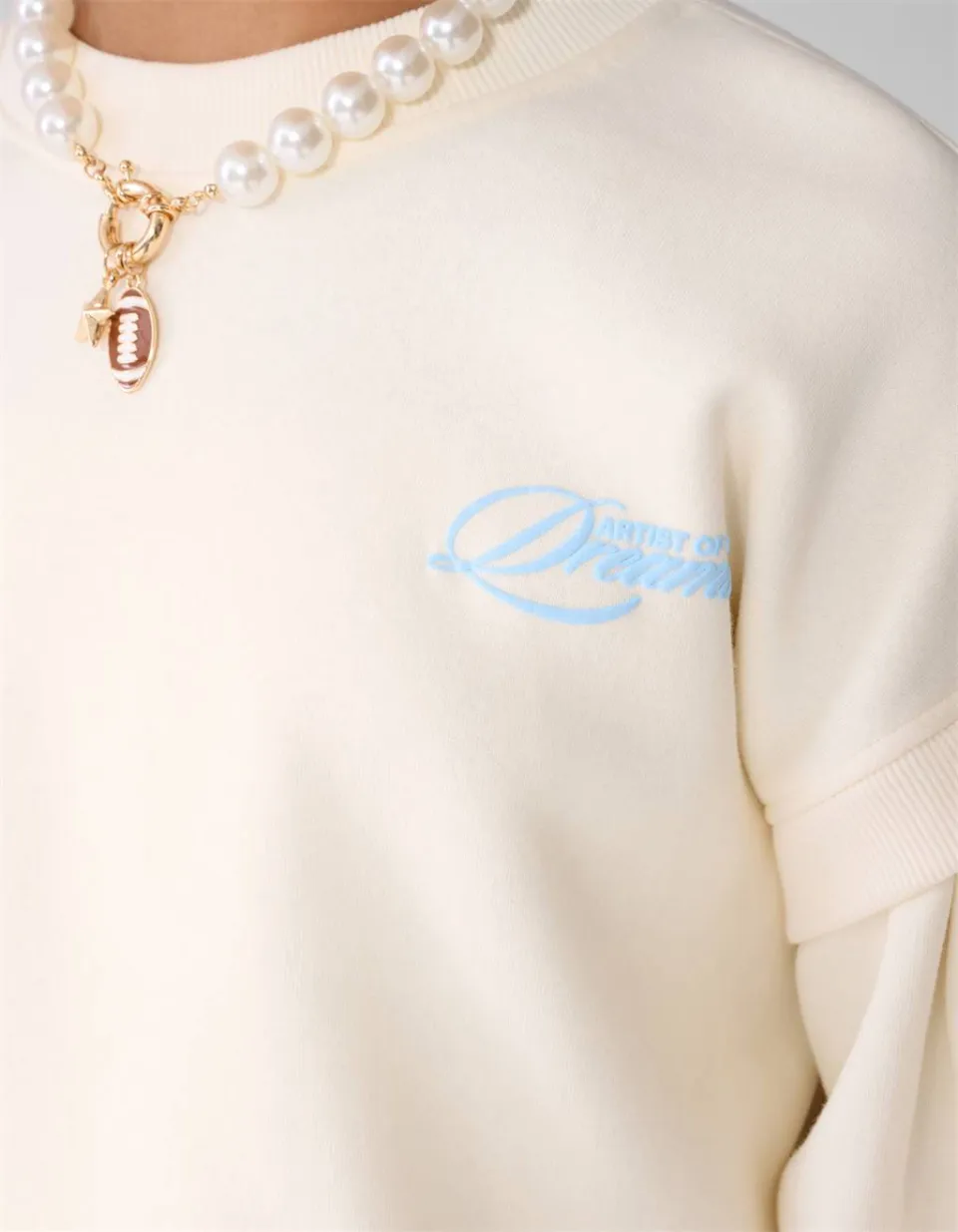 Shoeby sweater met tekst - ecru, foto 8