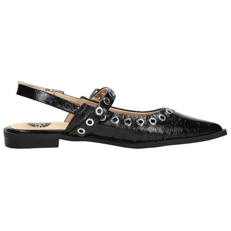 Sub55 slingback ballerina's zwart, foto 2