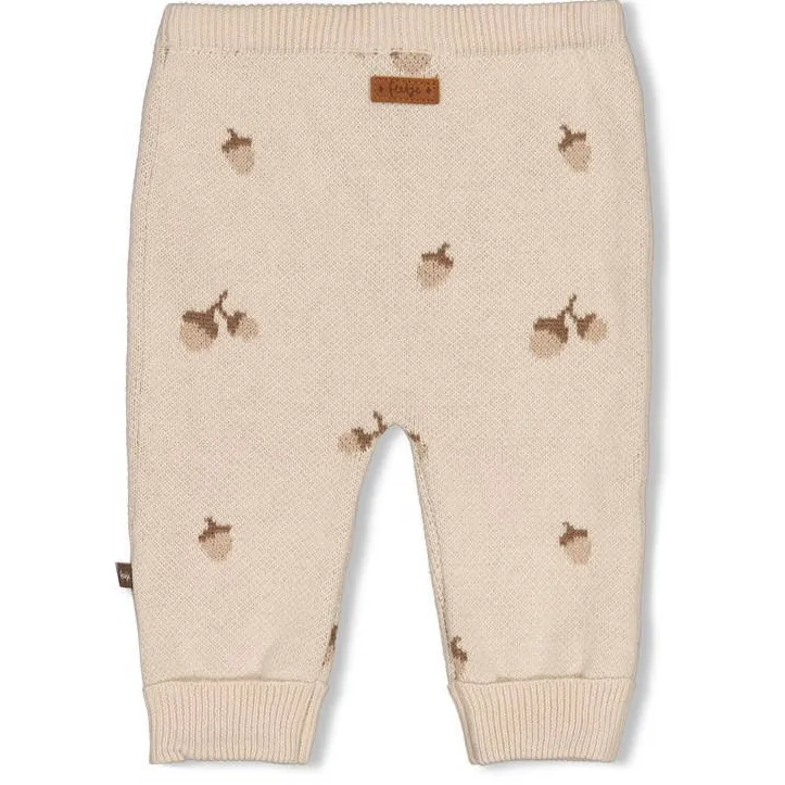 Feetje jacquard babybroek zand