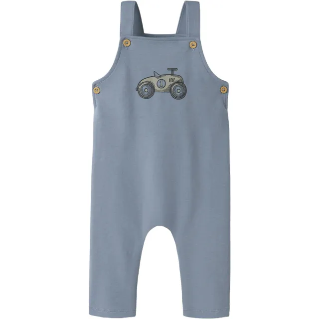 GUPPY BABY sweat tuinbroek met print blauw