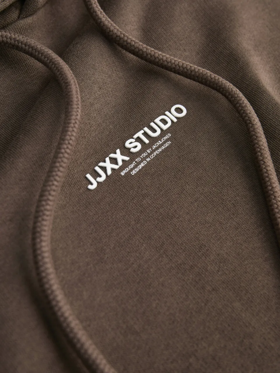 JJXX rechtvallende hoodie - donkerbruin, foto 6