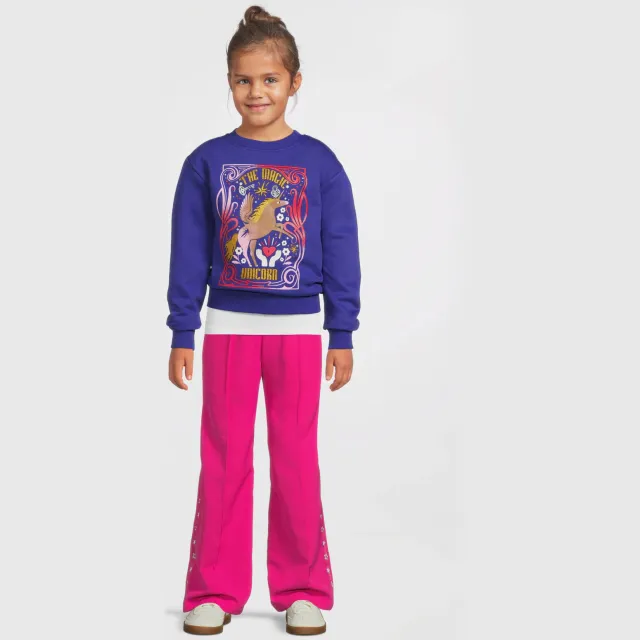 Orange Stars sportieve wide leg broek Celina roze