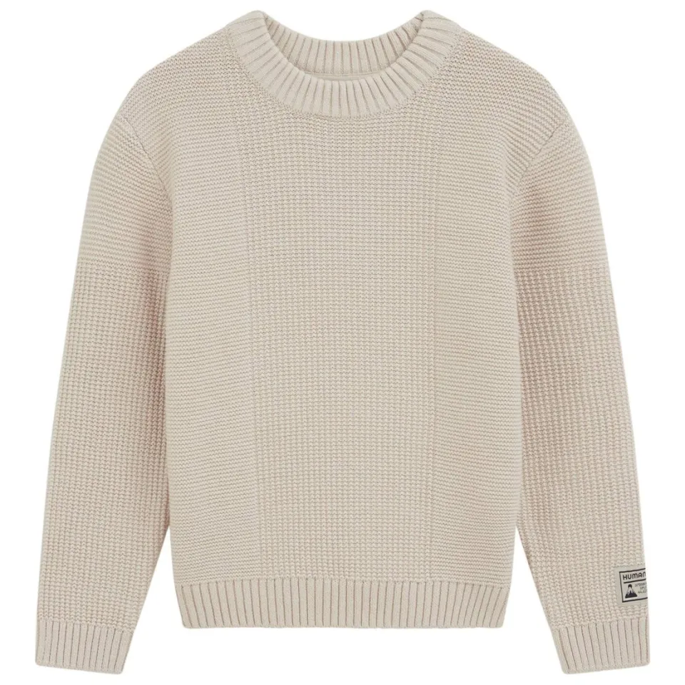 WE Fashion katoenen gebreide trui - beige, foto 3