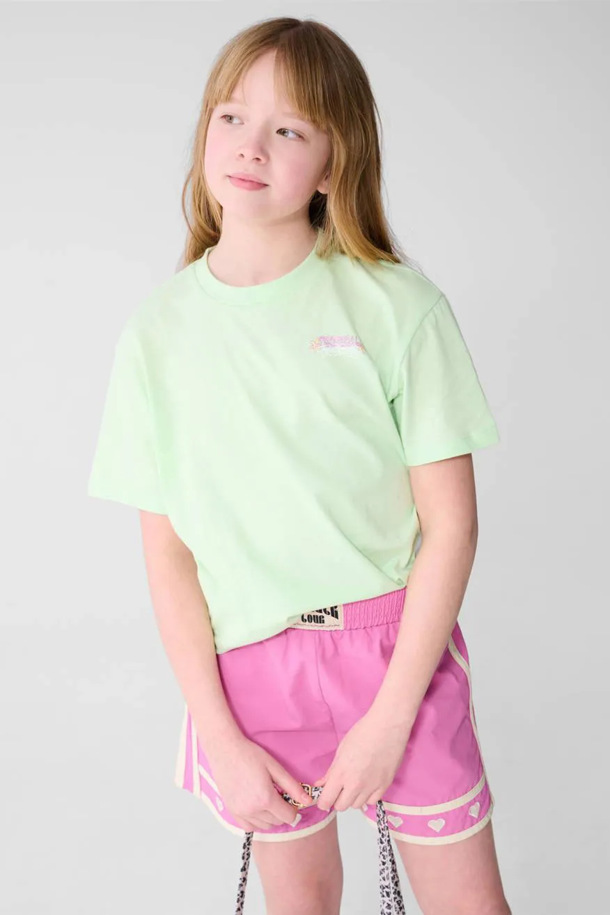 Shoeby T-shirt met backprint groen Limegroen
