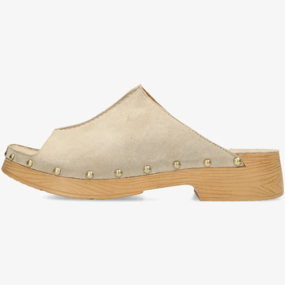 Shabbies Amsterdam Carry Mila clog Suède Zand Beige