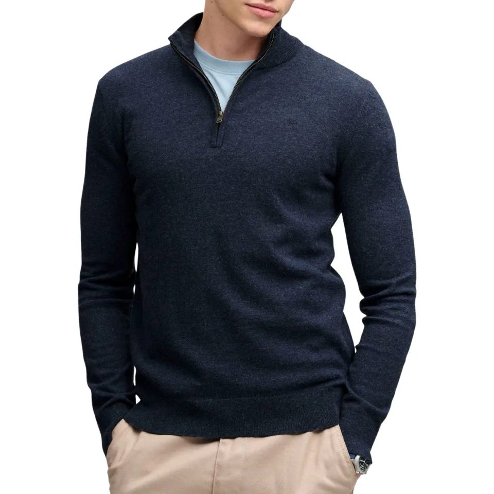 Superdry wollen regular fit gebreide trui - donkerblauw, foto 4
