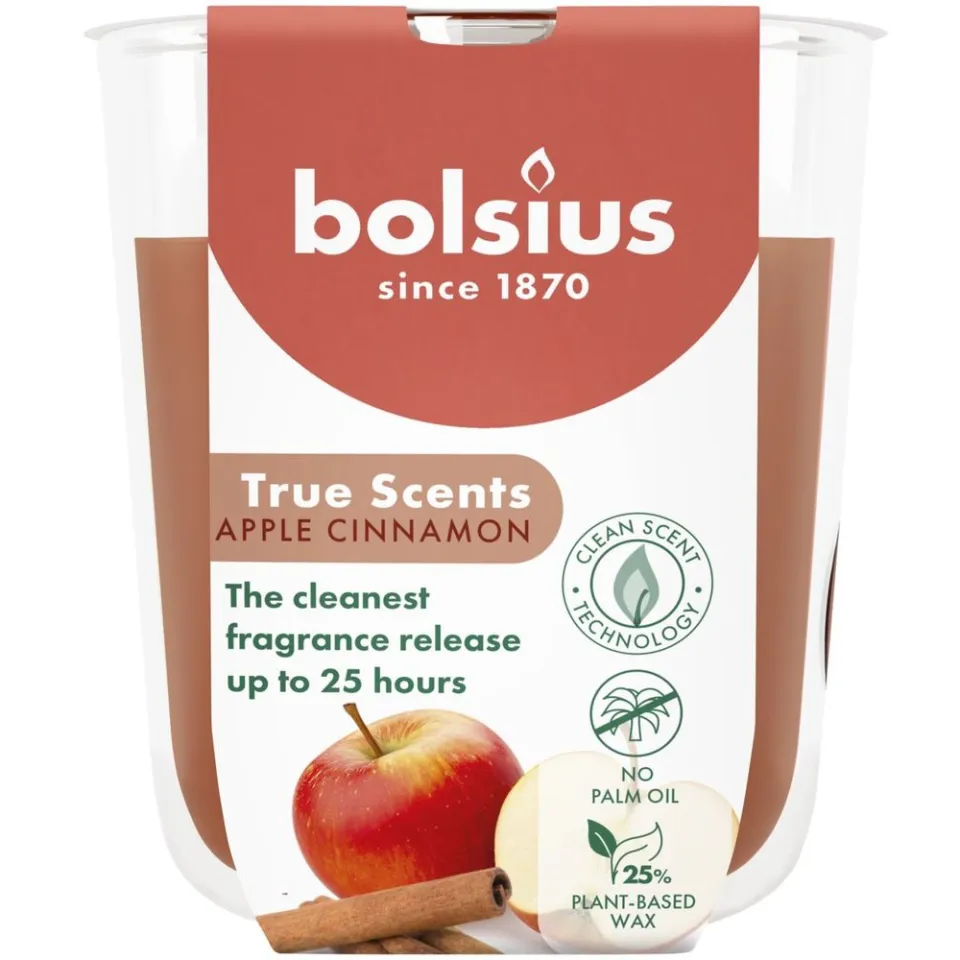 Bolsius True Scents geurglas apple cinnamon