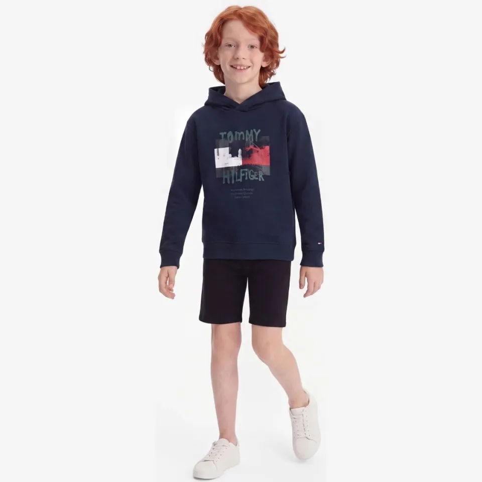 Tommy Hilfiger hoodie met logo - donkerblauw, foto 3