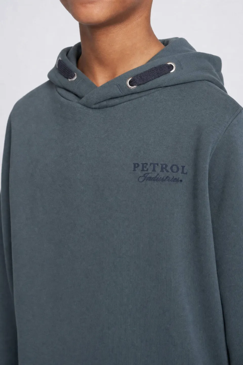 Petrol Industries rechtvallende hoodie met logo - grijsblauw, foto 6