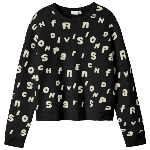 NAME IT KIDS trui zwart fijn gebreid