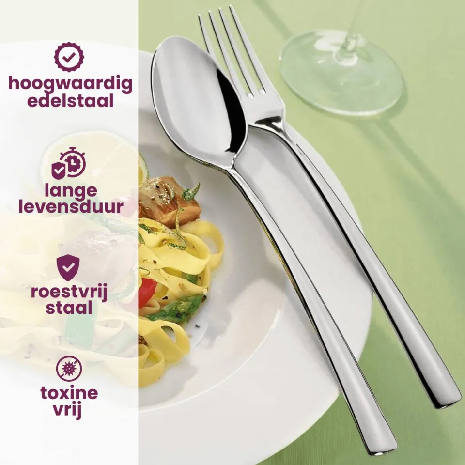 Villeroy & Boch Piemont bestekset 24-delig zilver, foto 3