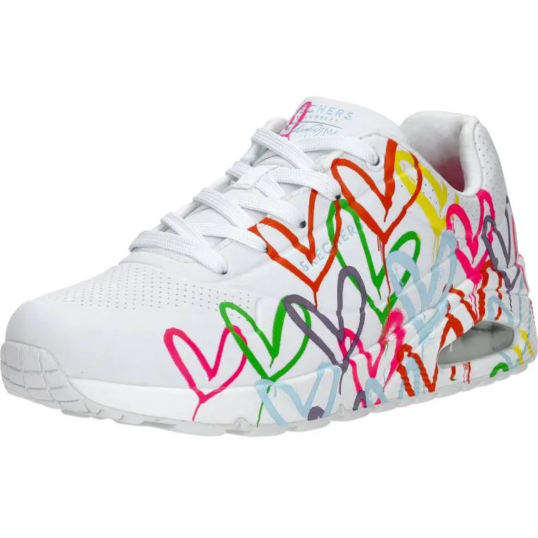 Skechers Uno Highlight Love sneakers wit, foto 5