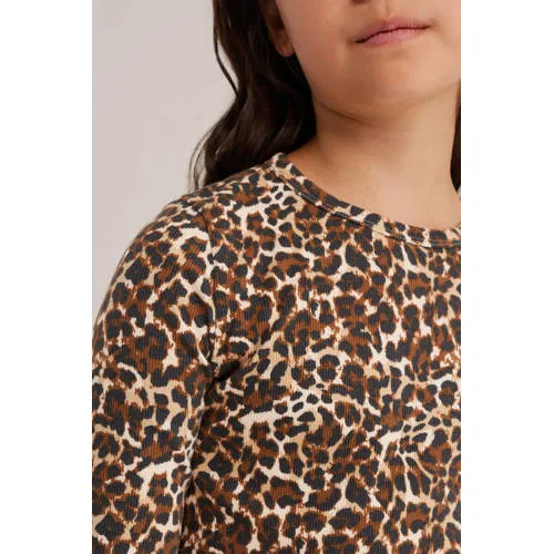 WE Fashion longsleeve met panterprint bruin, foto 5