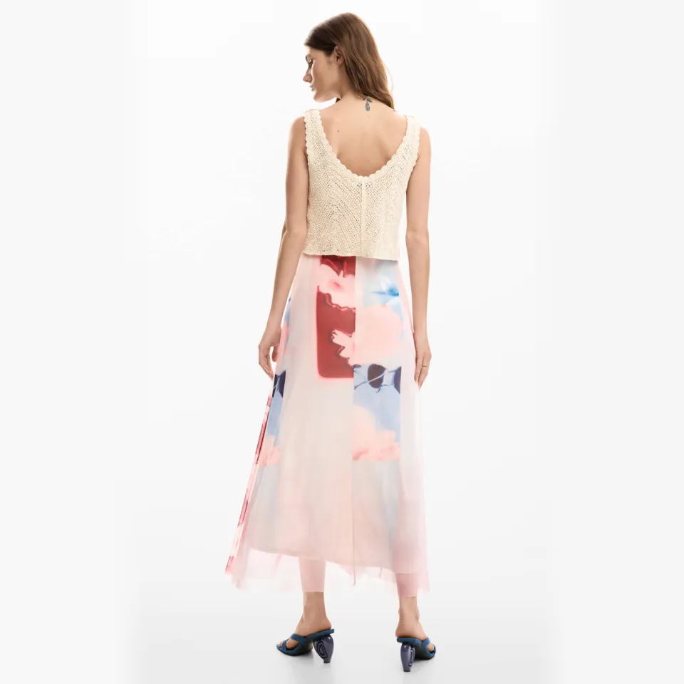 Desigual FRIDA zomerjurk lichtroze lichtroze/rood/ecru, foto 4