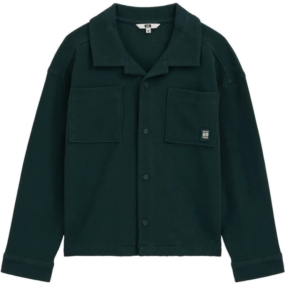 WE Fashion junior overhemd met corduroy details - donkergroen, foto 2