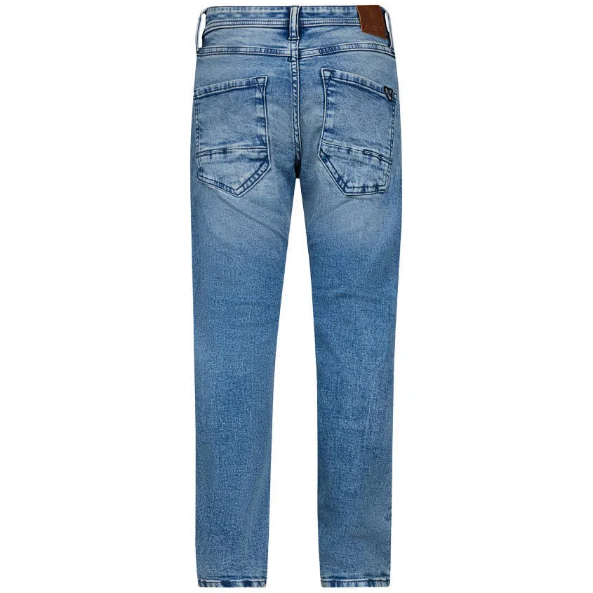 Retour Jeans Aalt straight leg jeans medium blue denim Blauw Jongens Stretchdenim
