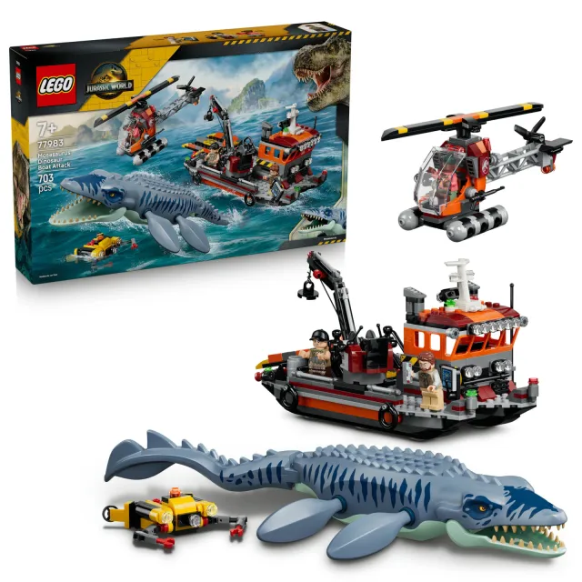 Lego Jurassic World Mosasaurus Bootaanval Dinosaurus Speelgoed 77983, foto 2