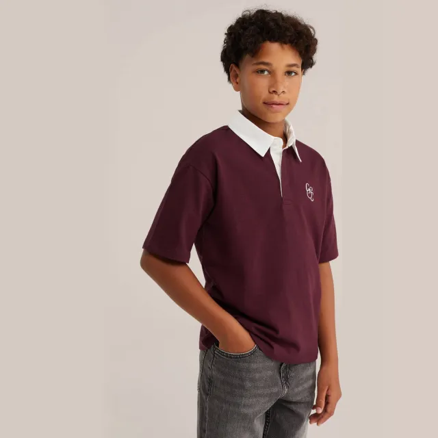 WE Fashion polo - donkerrood