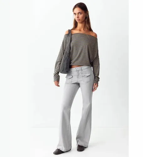 Mango TEEN flared jeans - changeant grijs, foto 3