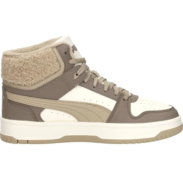 Puma Rebound Slam Mid Cozy Jr hoge sneakers grijsbruin, foto 8