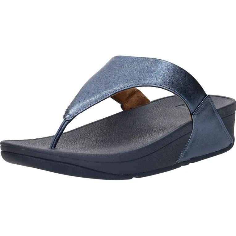 FitFlop Lulu Leather Toe-post blauw, foto 3