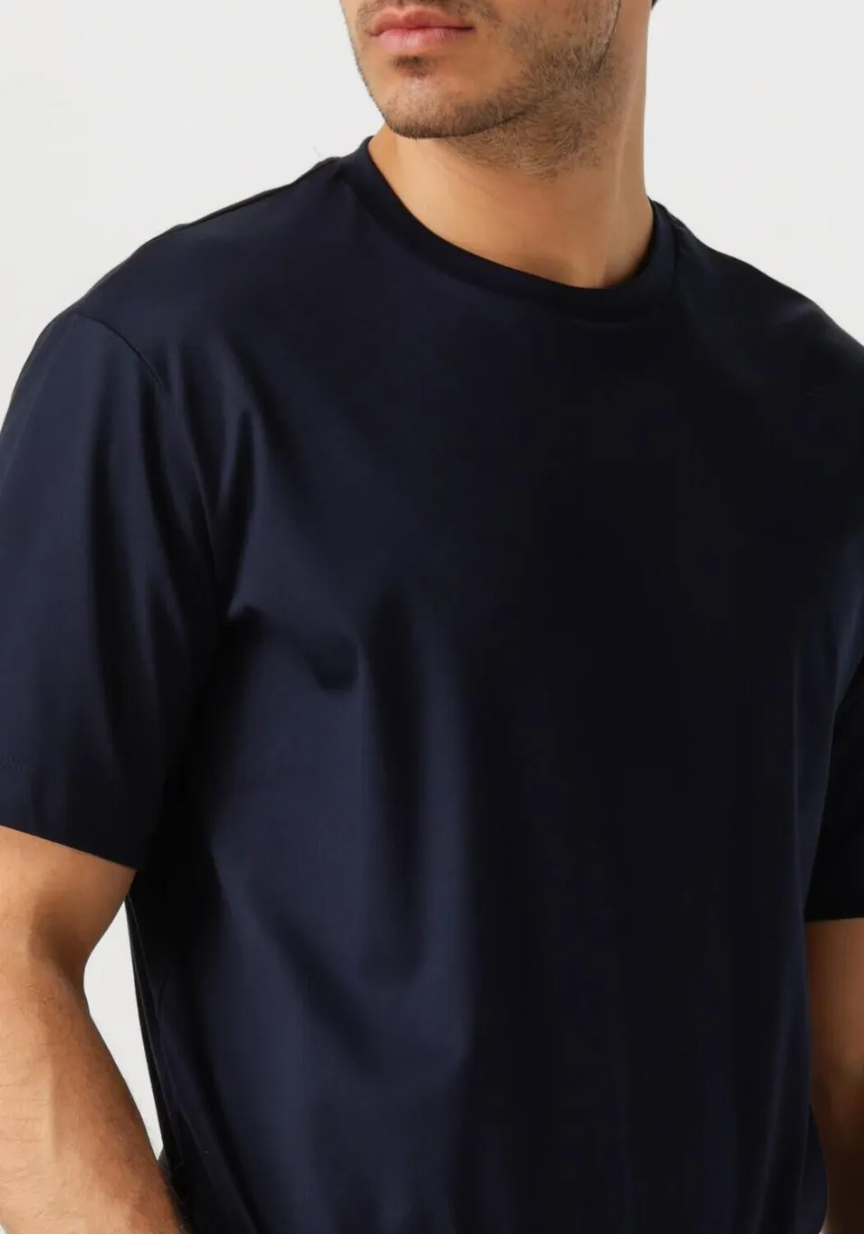 Desoto Luxury Heren Polo's & T-shirts Luxury Two Ply T-shirt 1/2 - Blauw, foto 4