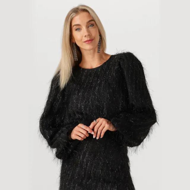 Studio AMAYA Dames Blouses Velvet - Zwart