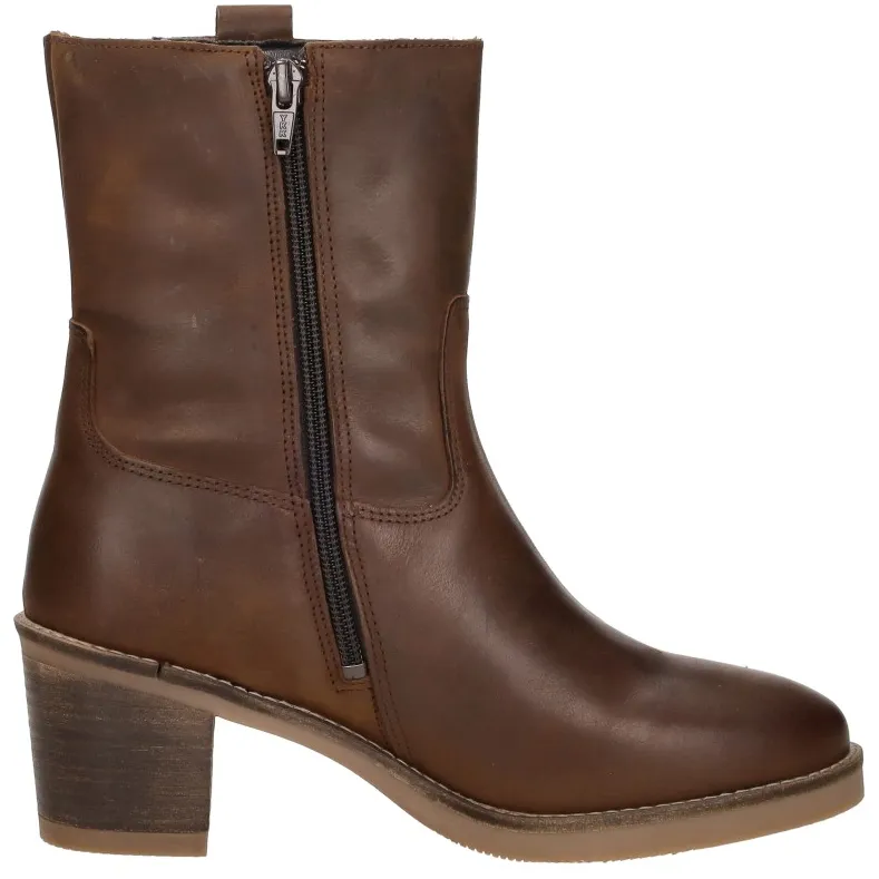 Sub55 enkellaarsjes hak cognac
