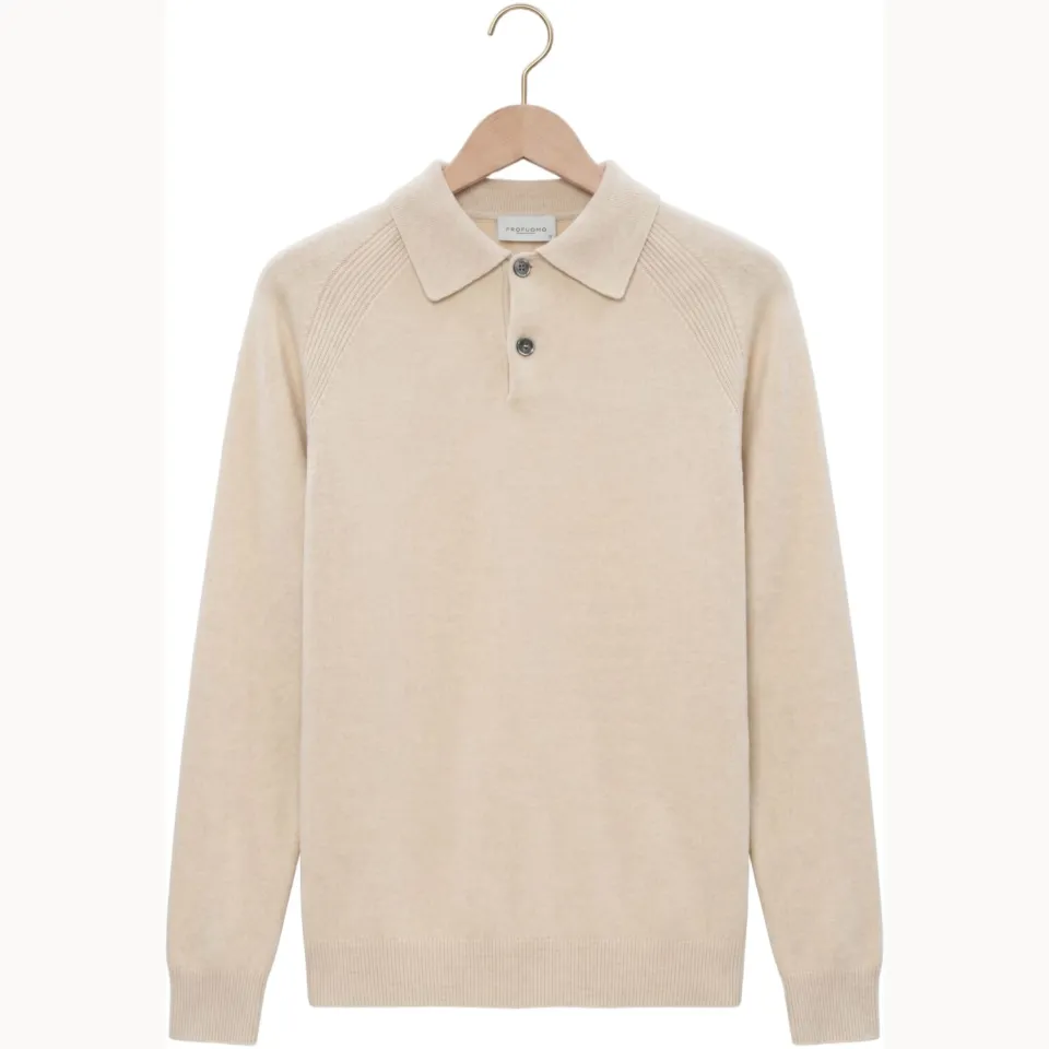 Profuomo Heren Truien & Vesten Polo Ls Chenille - Bruin, foto 2
