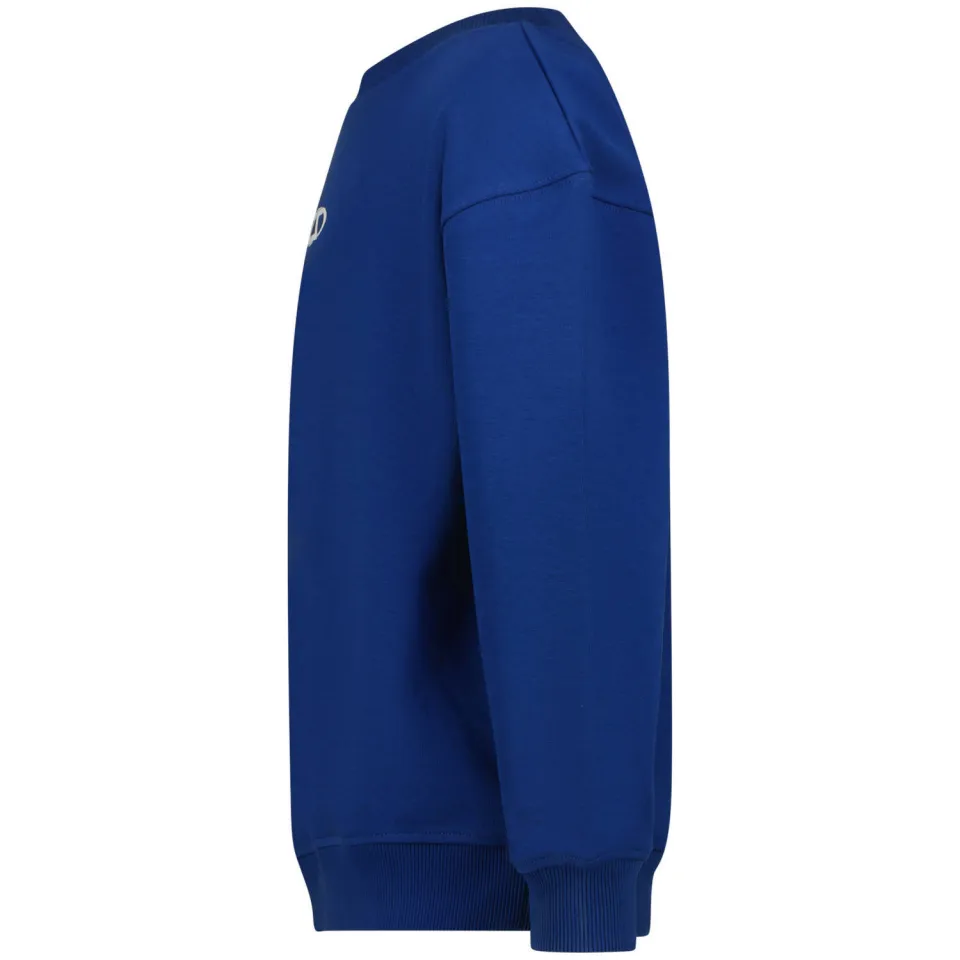 Raizzed sweater met backprint blauw, foto 4