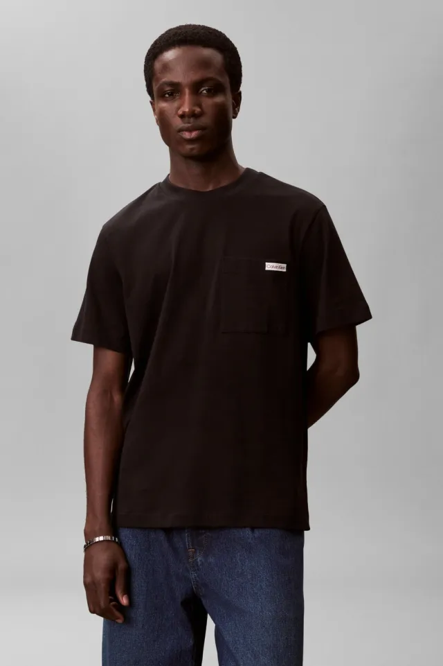 Calvin Klein JEANS relaxed T-shirt zwart