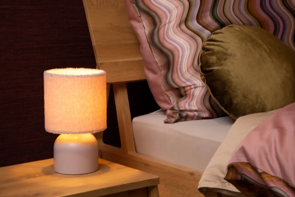 Lucide Woolly tafellamp roze, foto 4
