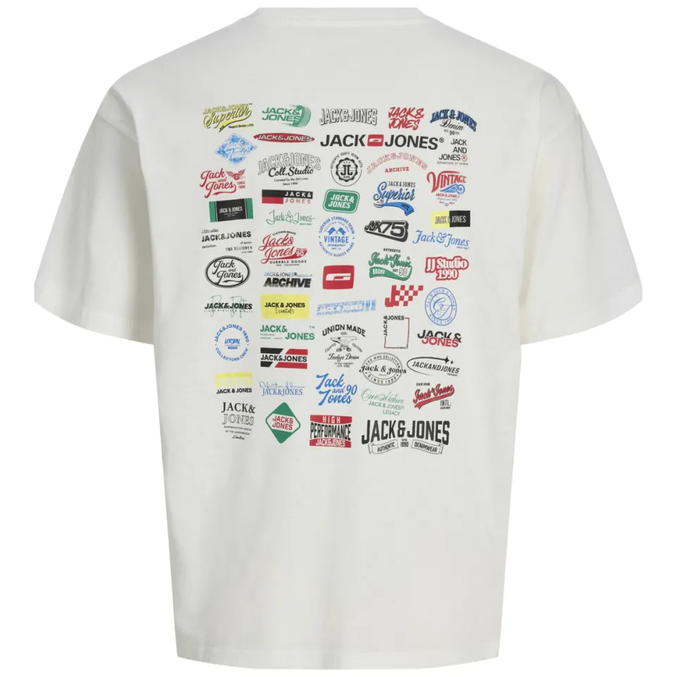 Jack & Jones t-shirt met backprint wit, foto 3