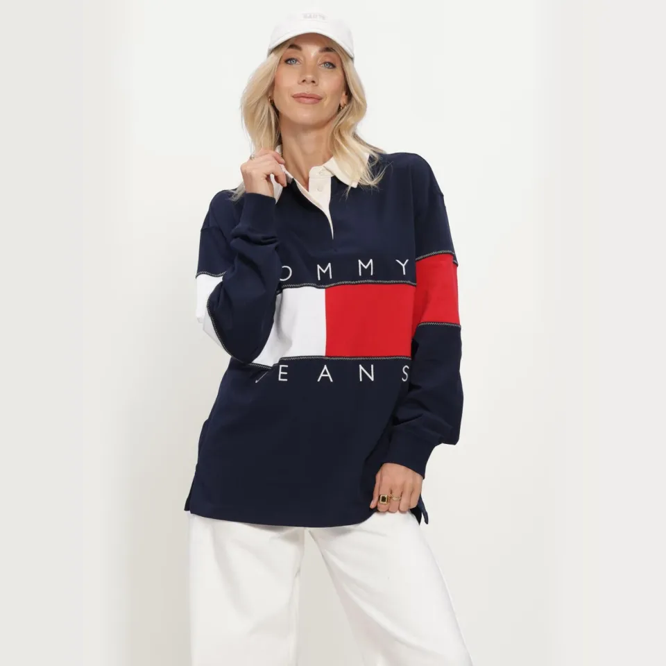 Tommy Jeans sweater marineblauw, foto 2