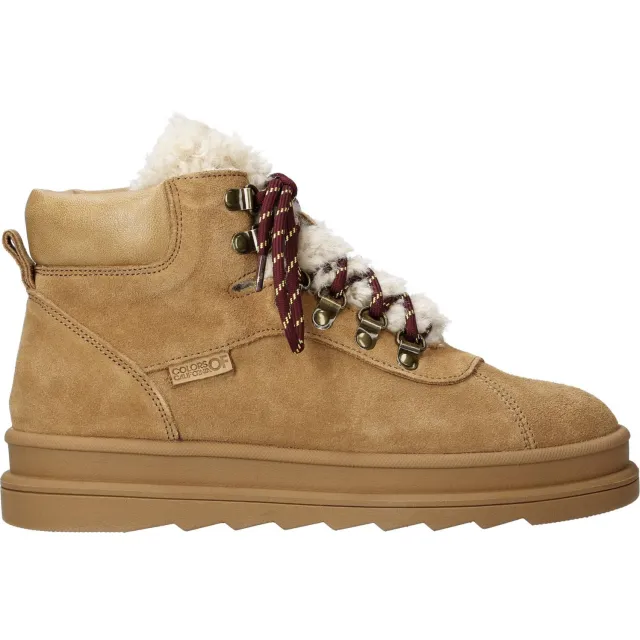 Colors of California Bodie01 suède veterboots met profielzool - beige