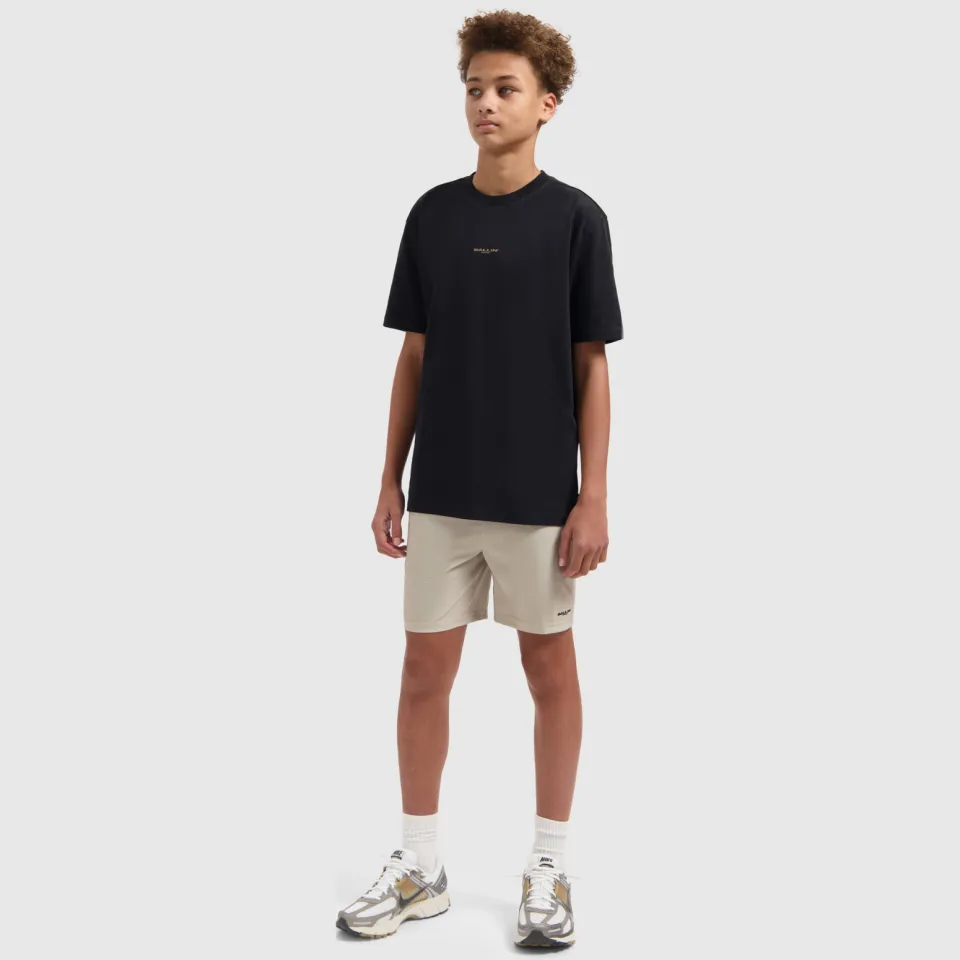 Ballin zwemshort met logo taupe, met polyester