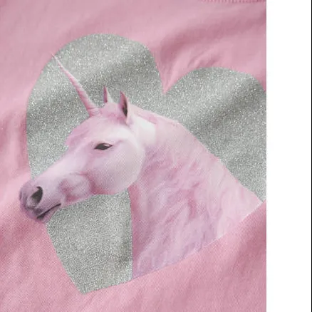 NAME IT t-shirt roze met glitter, foto 3