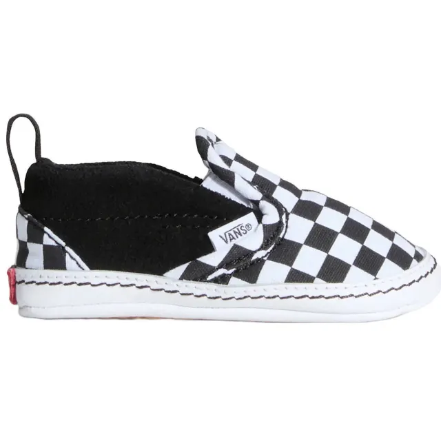Vans Slip-On V Crib babyschoenen zwart-wit geruit Zwart/wit
