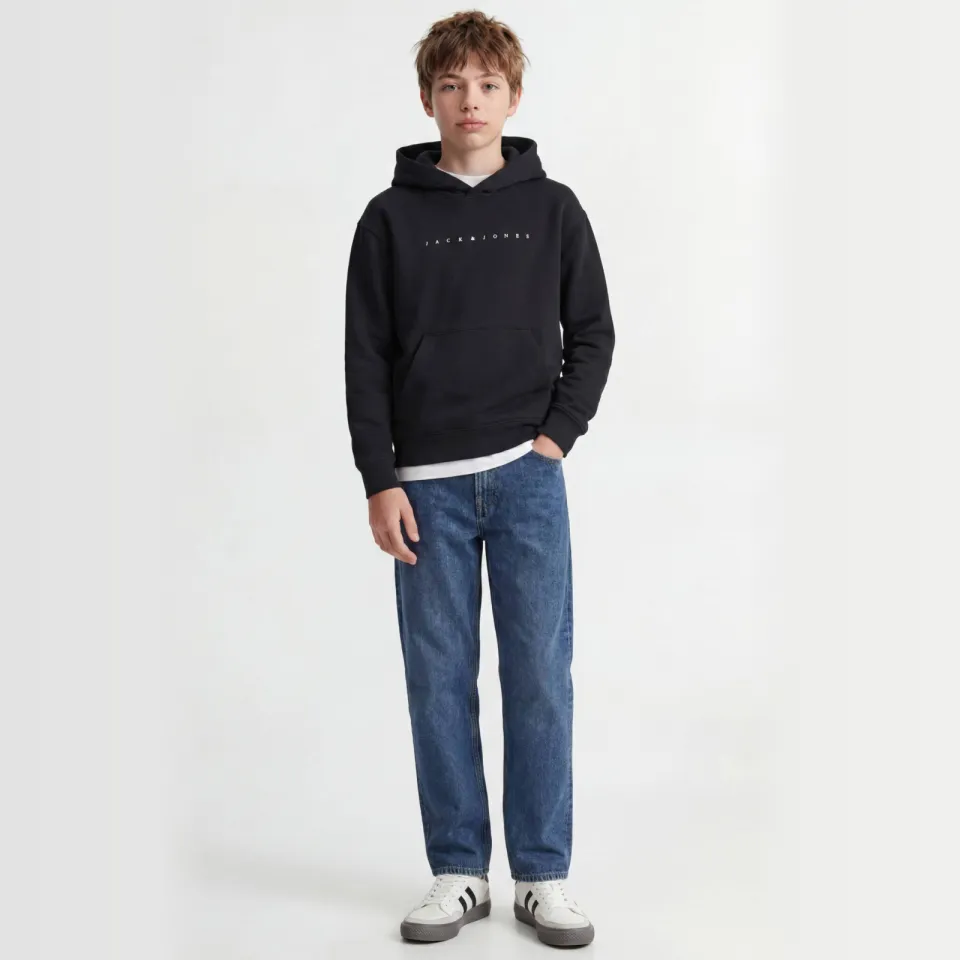 Jack & Jones JUNIOR hoodie JJESTAR met logo zwart, foto 5