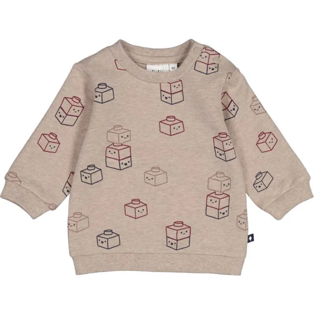 Feetje sweater Built for Fun - taupe