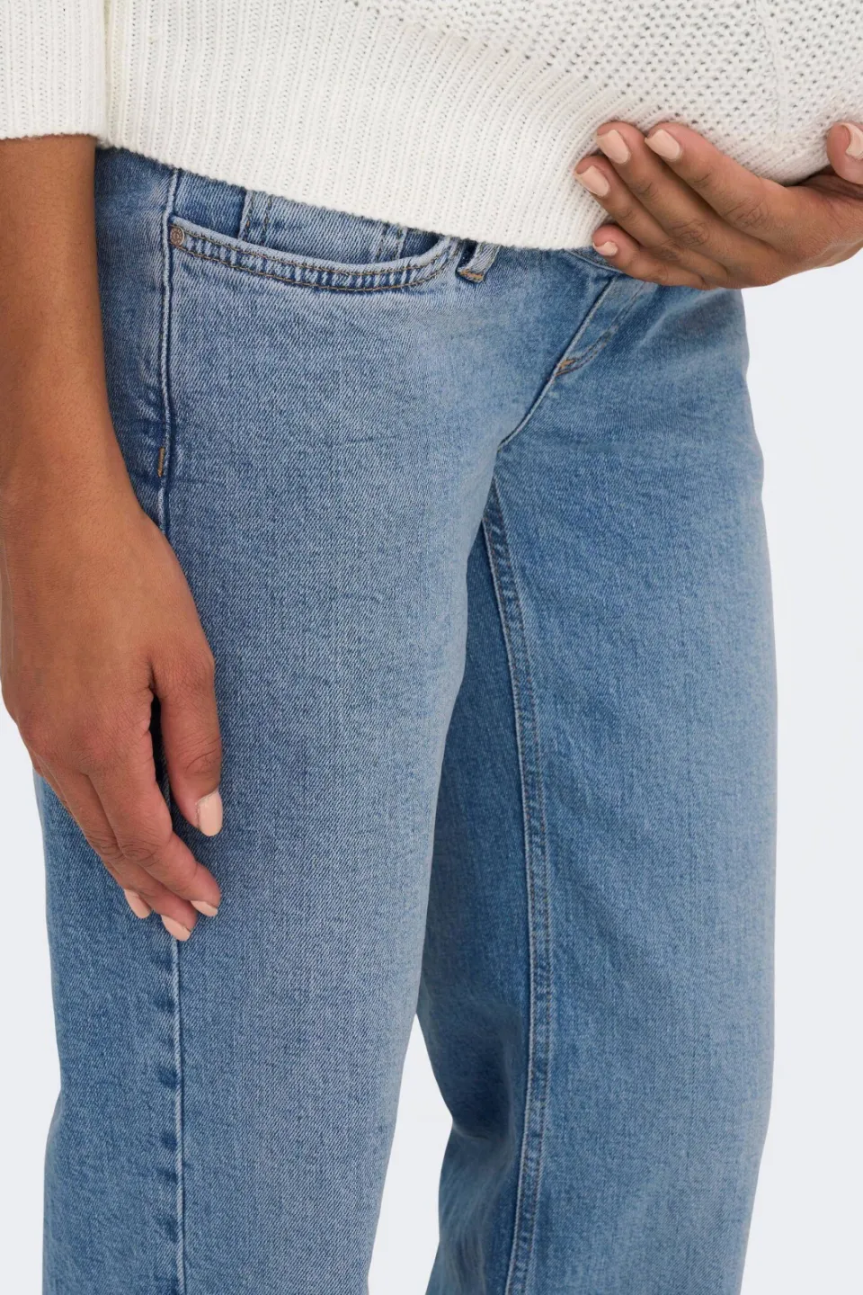Only MATERNITY high waist wide leg zwangerschapsjeans OLMJUICY medium blue, foto 6