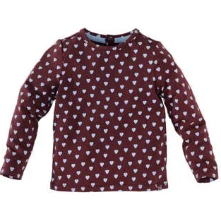 Z8 mini longsleeve Madelief donkerrood donkerrood/lichtblauw, foto 3