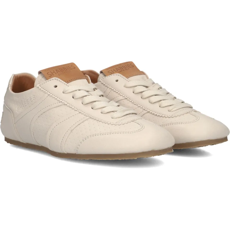 Shabbies Amsterdam Ciska Base leren sneaker gebroken wit, foto 4