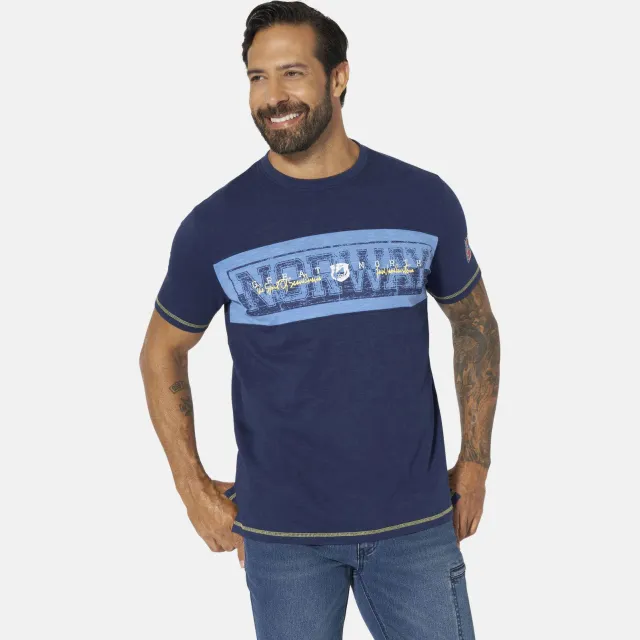 Jan Vanderstorm Mattgur T-shirt donkerblauw