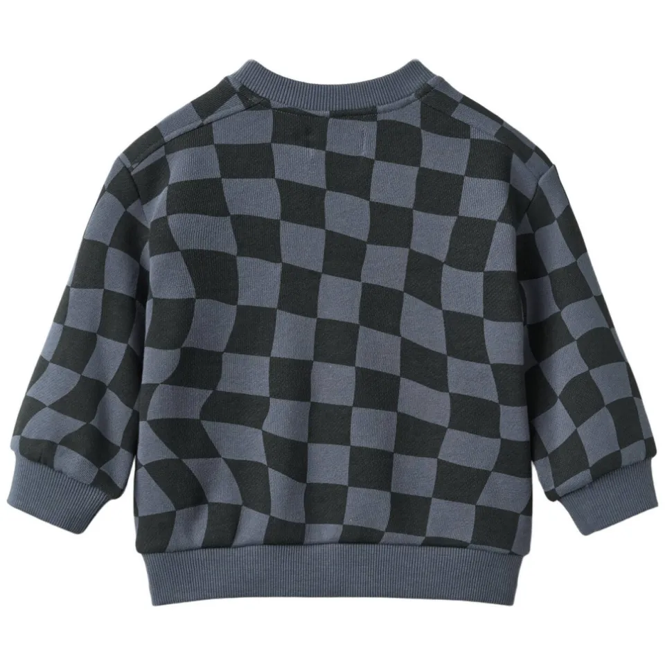 Wheat geruite sweater - antraciet/zwart, foto 2