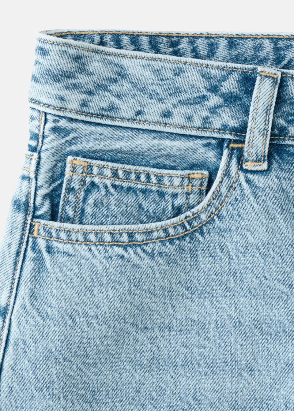 Mango denim short middenblauw, foto 8