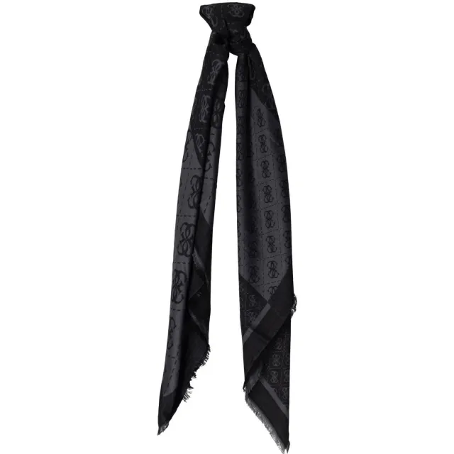 Guess Lindsey jacquard kefiah zwart Grijs