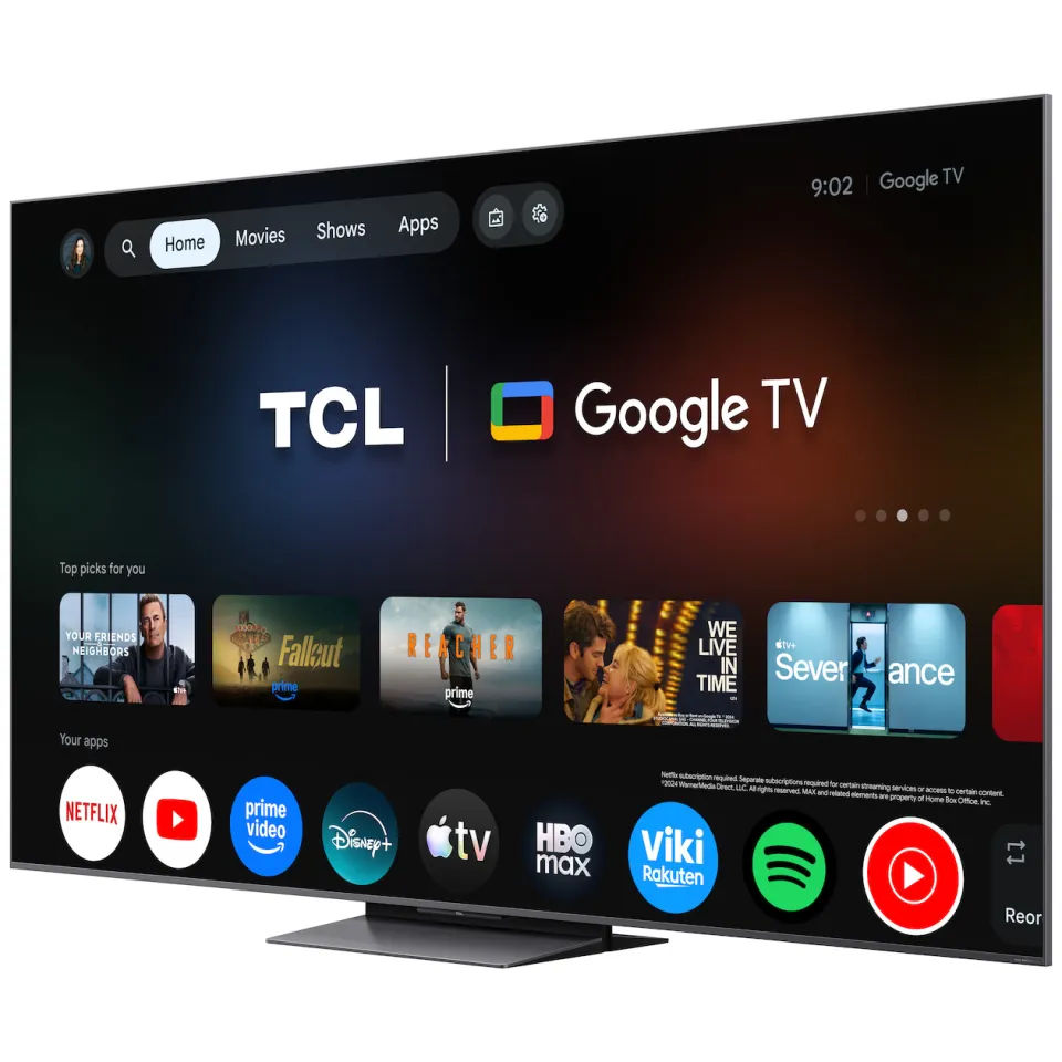 TCL 85C89L MiniLED 4K televisie zwart