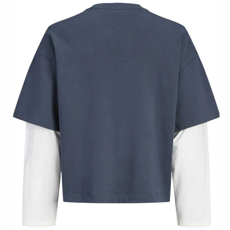 Jack & Jones Junior longsleeve donkerblauw donkerblauw/wit, foto 5
