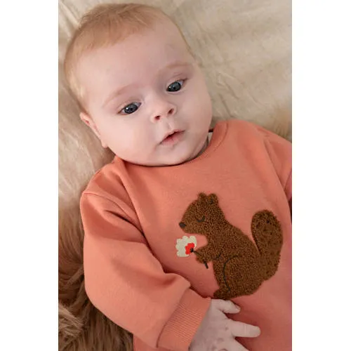 Feetje sweater Forest Garden - zalm, foto 4